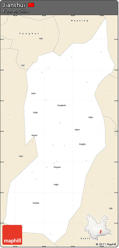 Classic Style Simple Map of Jianshui