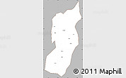 Gray Simple Map of Jianshui, cropped outside