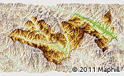 Physical 3D Map of Jinping, lighten