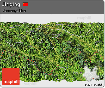 Satellite 3D Map of Jinping