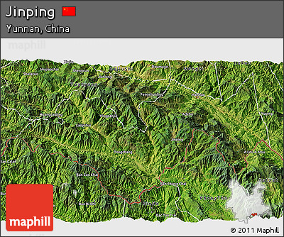 Satellite 3D Map of Jinping