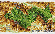 Satellite 3D Map of Jinping, physical outside