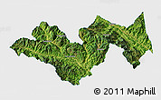 Satellite 3D Map of Jinping, single color outside