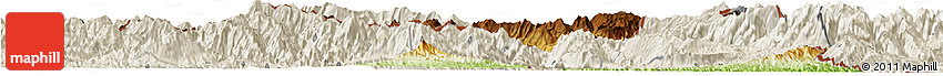 Physical Horizon Map of Jinping, shaded relief outside