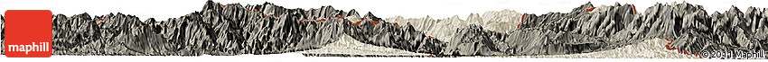 Shaded Relief Horizon Map of Jinping, darken Shaded Relief Horizon Map of Jinping, darken