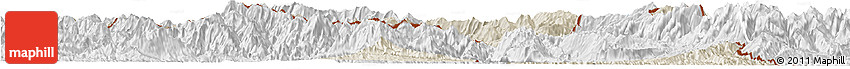 Shaded Relief Horizon Map of Jinping, lighten, desaturated Shaded Relief Horizon Map of Jinping, lighten, desaturated