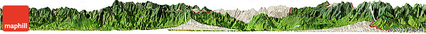 Shaded Relief Horizon Map of Jinping, satellite outside