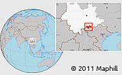 Gray Location Map of Jinping, highlighted parent region