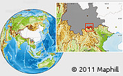 Physical Location Map of Jinping, highlighted country, highlighted parent region