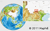 Physical Location Map of Jinping, highlighted country