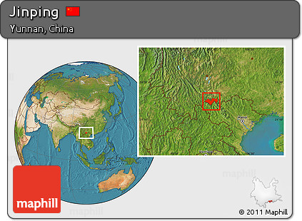 Satellite Location Map of Jinping