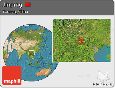 Satellite Location Map of Jinping