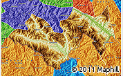 Physical Map of Jinping, political outside