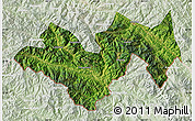 Satellite Map of Jinping, lighten