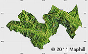 Satellite Map of Jinping, single color outside