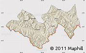 Shaded Relief Map of Jinping, cropped outside