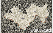 Shaded Relief Map of Jinping, darken