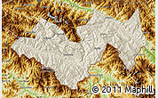 Shaded Relief Map of Jinping, physical outside