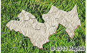 Shaded Relief Map of Jinping, satellite outside