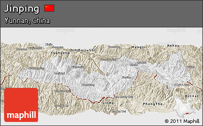 Classic Style Panoramic Map of Jinping