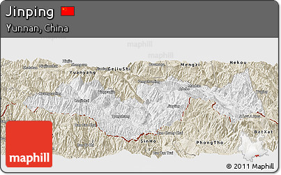 Classic Style Panoramic Map of Jinping