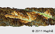 Physical Panoramic Map of Jinping, darken