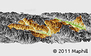 Physical Panoramic Map of Jinping, desaturated