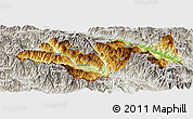 Physical Panoramic Map of Jinping, lighten, semi-desaturated