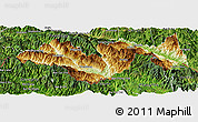 Physical Panoramic Map of Jinping, satellite outside