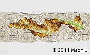 Physical Panoramic Map of Jinping, shaded relief outside