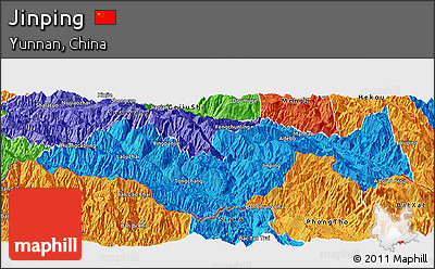 Political Panoramic Map of Jinping