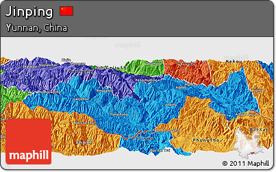 Political Panoramic Map of Jinping