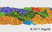 Satellite Panoramic Map of Jinping, political outside