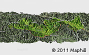Satellite Panoramic Map of Jinping, semi-desaturated