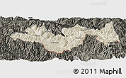 Shaded Relief Panoramic Map of Jinping, darken