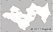 Gray Simple Map of Jinping, cropped outside