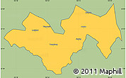 Savanna Style Simple Map of Jinping, cropped outside