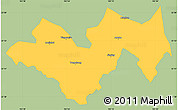 Savanna Style Simple Map of Jinping, single color outside