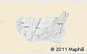 Classic Style 3D Map of Kaiyuan Shi, single color outside