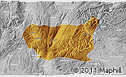 Physical 3D Map of Kaiyuan Shi, lighten, desaturated