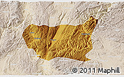 Physical 3D Map of Kaiyuan Shi, lighten