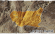 Physical 3D Map of Kaiyuan Shi, semi-desaturated