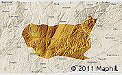 Physical 3D Map of Kaiyuan Shi, shaded relief outside