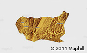 Physical 3D Map of Kaiyuan Shi, single color outside