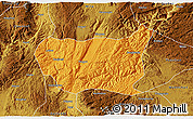 Political 3D Map of Kaiyuan Shi, physical outside