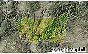 Satellite 3D Map of Kaiyuan Shi, semi-desaturated