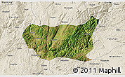 Satellite 3D Map of Kaiyuan Shi, shaded relief outside