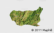 Satellite 3D Map of Kaiyuan Shi, single color outside