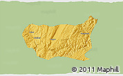 Savanna Style 3D Map of Kaiyuan Shi, single color outside