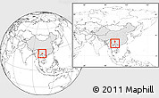 Blank Location Map of Kaiyuan Shi, highlighted country, within the entire country